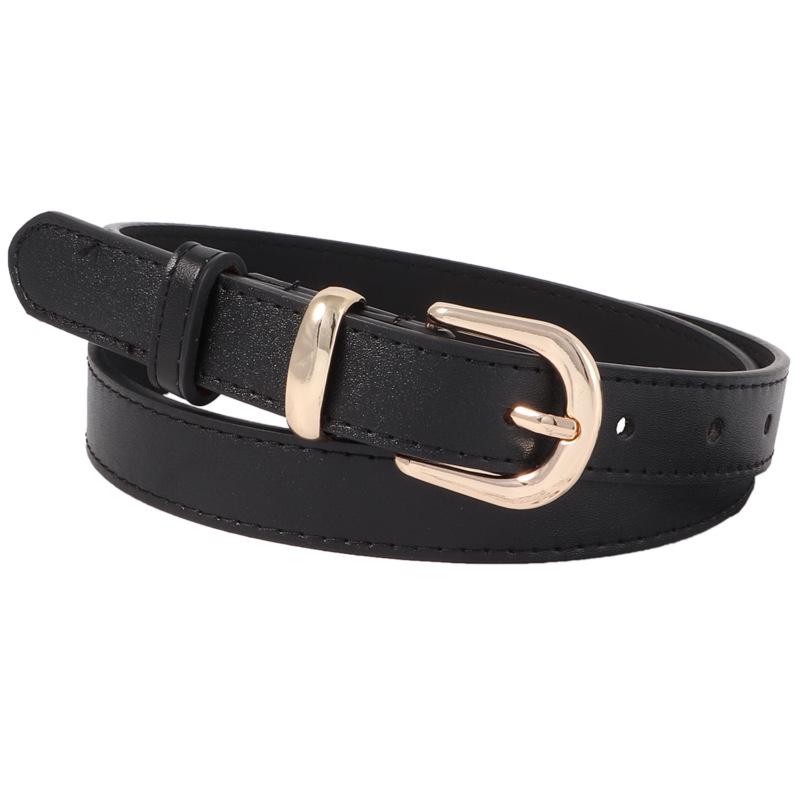 Korean Style Candy Color Women's PU Pin Buckle Waist Belt - Trendy, Versatile, and Thin