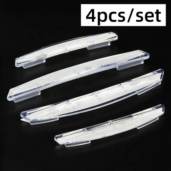 4pcs Universal Car Door Edge Guards Plastic Trim Molding Strip Scratch Protector Car Door Corner Self Adhesive Protection Strip
