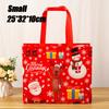 Tote Bags Santa Elk Snowflake Tote Bags  Thickened Non-woven Printed Waterproof Bags Christmas Gift Bags Christmas Decoration