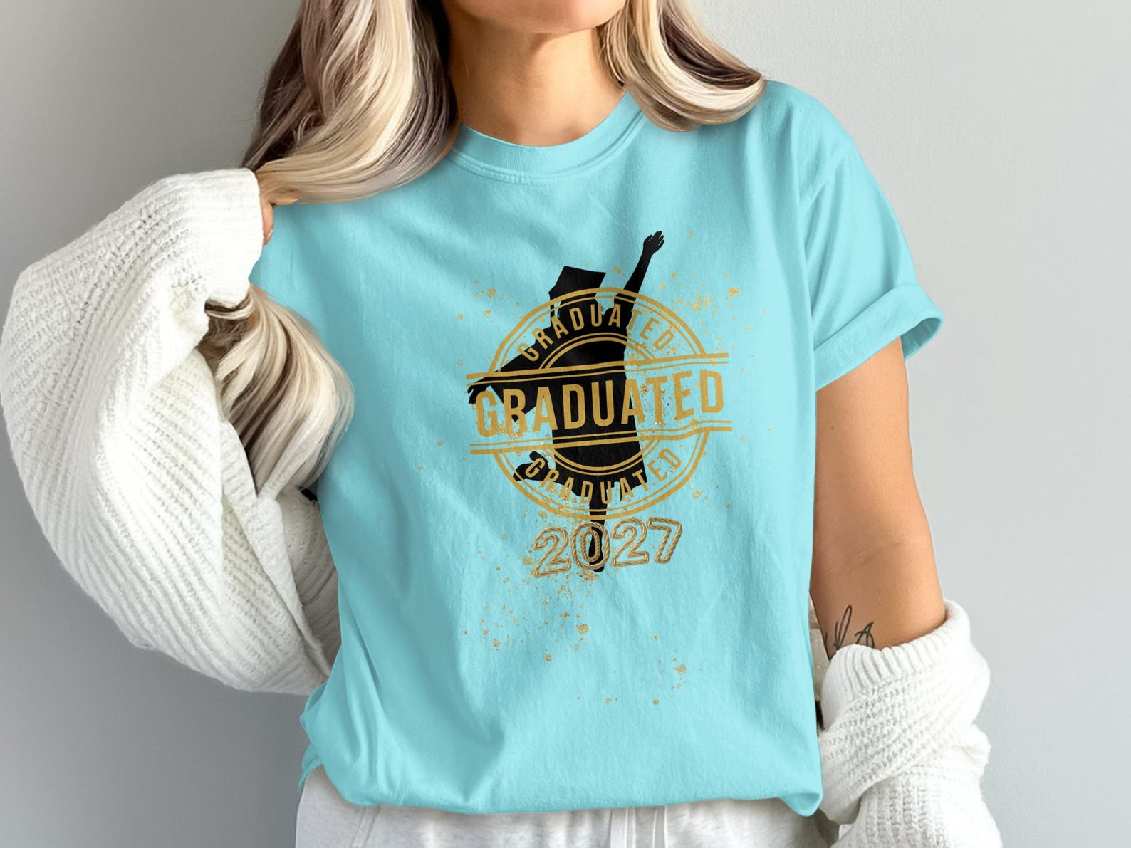 Class of 2027 Graduation T-Shirt | Senior Year Graduate Tee 2XL
