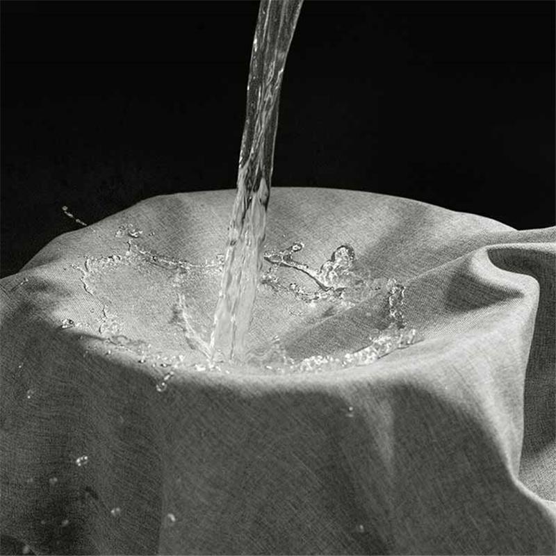 Linen-Look Shower Curtain - Pure Color Waterproof & No-Hole Bathroom Partition for Tub/Shower Easy Install Privacy Screen