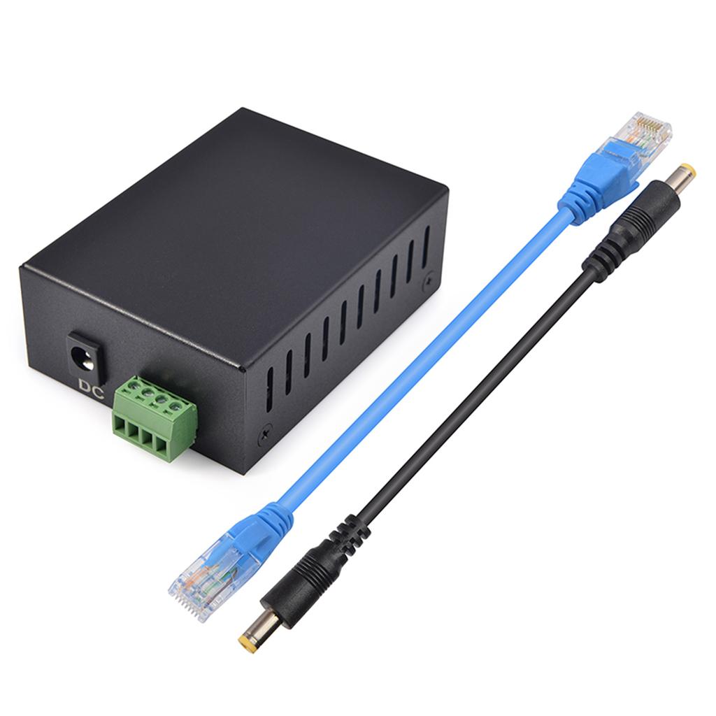 POE Separator Standard POE Splitter 12V 5A 1000Mbps Metal Housing Fast Heat Dissipation Enhances Netwoking Connection