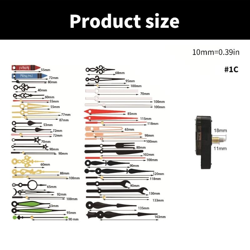 Pendulums Clock Movement Mechanism Quartzs DIY Movement Kits Replacement Long-Shafts Repair Accessories Include Hands