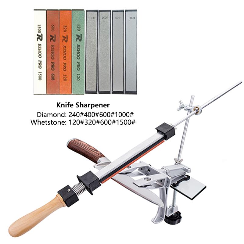 Ascuțitor de cuțite Ascuțitor cu unghi fix Piatră de ascuțit cu diamant cu rotire la 360 de grade Piatră de ascuțit Pastă de lustruit din piele