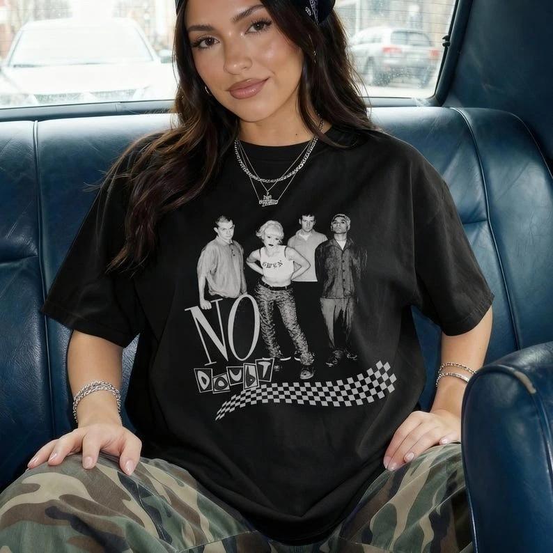 NO DOUBT Футболка с принтом группы | Рок-футболка в винтажном стиле S