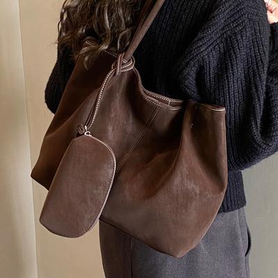 Amerikanische Retro-Großtasche Damen 2025 Neu Hochwertiges Gefühl Große Kapazität Tragetasche Mode Super Beliebt Pendler-Umhängetasche
