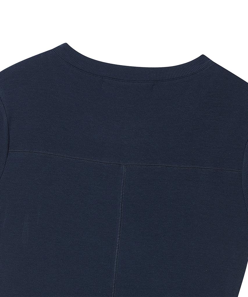 PRENDA Pocket Button Short Sleeve Navy