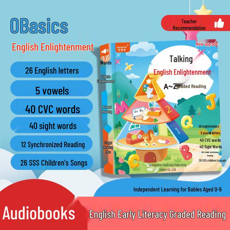 Interactive Audiobook Learning Toy for Children 0-9 Years - Educational Point-and-Read Tool