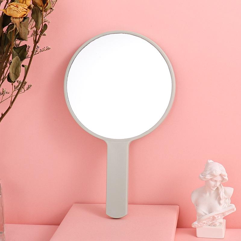 Round HD Handheld Makeup Mirror with Printed Logo - Portable Touch-up and Compact Mirror
