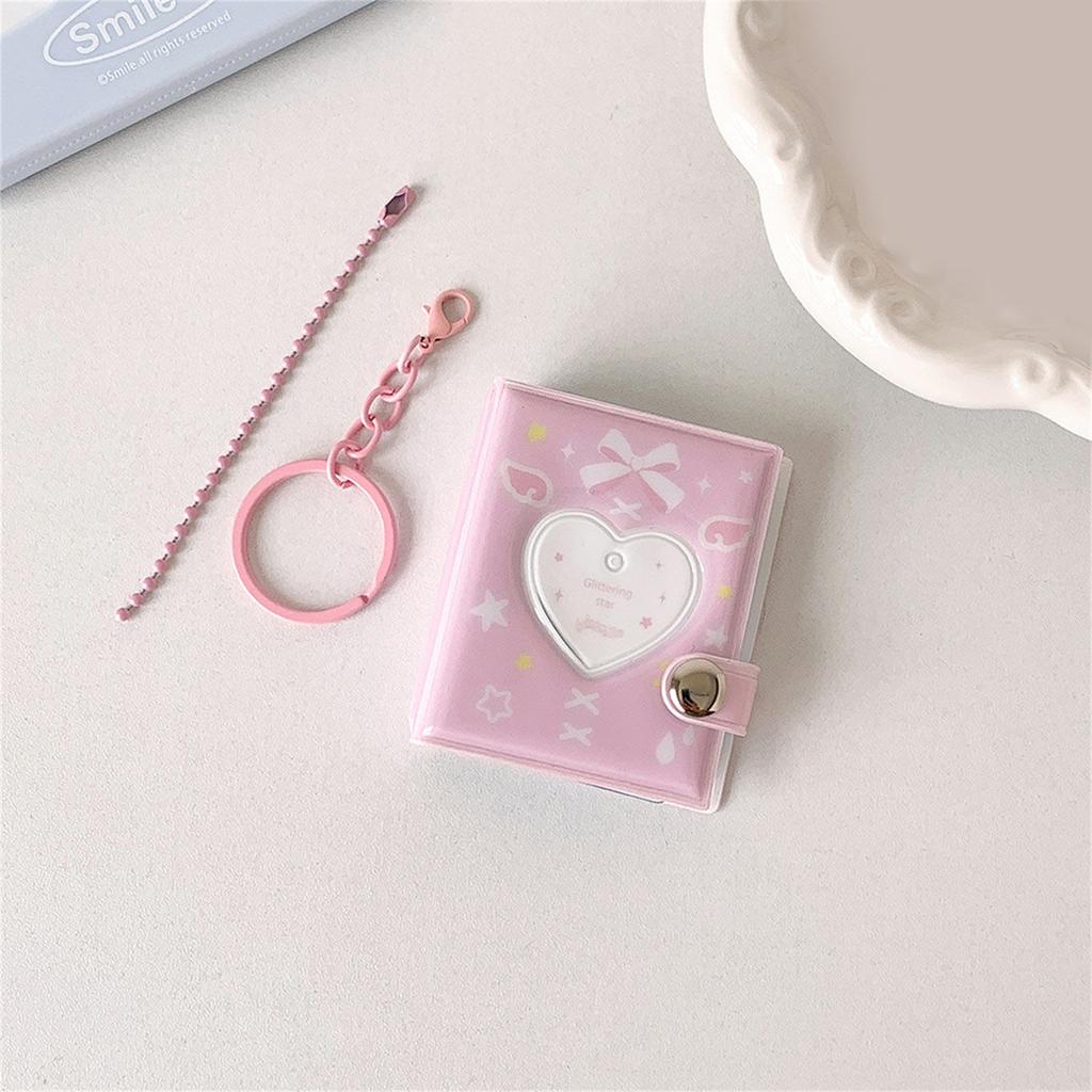 Durability PVC Card Holders Student Ids Photo Album Storage Book Sweet Bows Design For Fans School Essential Decoration