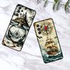Vintage compass illustration Case For Samsung A41 A35 A34 A33 A32 A25 A24 A23 A21s A06 A05 A04 A03 Note 10 20 Ultra 5G Black