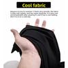 Plus Size Black Casual Trousers Summer Ice Silk Trousers Men's Lightweight Loose Fit Large Pockets Cuffed Legs Sports Long Trousers