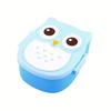 [Cartoon Owl Lunch Box] Secure Portable Plastic Lunch Box - Cartoon Owl Design, Ideal for Picnics and Students