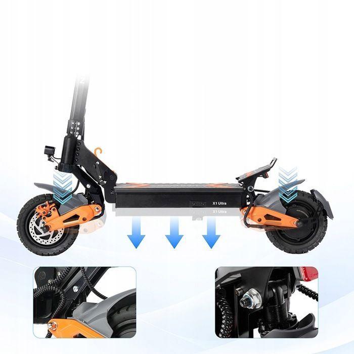 Maxturn x1 ultra - Elektrischer Klapproller - Doppelmotor 1300W - Batterie 48V 20.8Ah - Reichweite 75KM Max. 55KM/H - 10" Räder