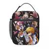 Custom HXH Anime Insulated Lunch Bags for Outdoor Picnic Food Portable Thermal Cooler Bento Box Women Men