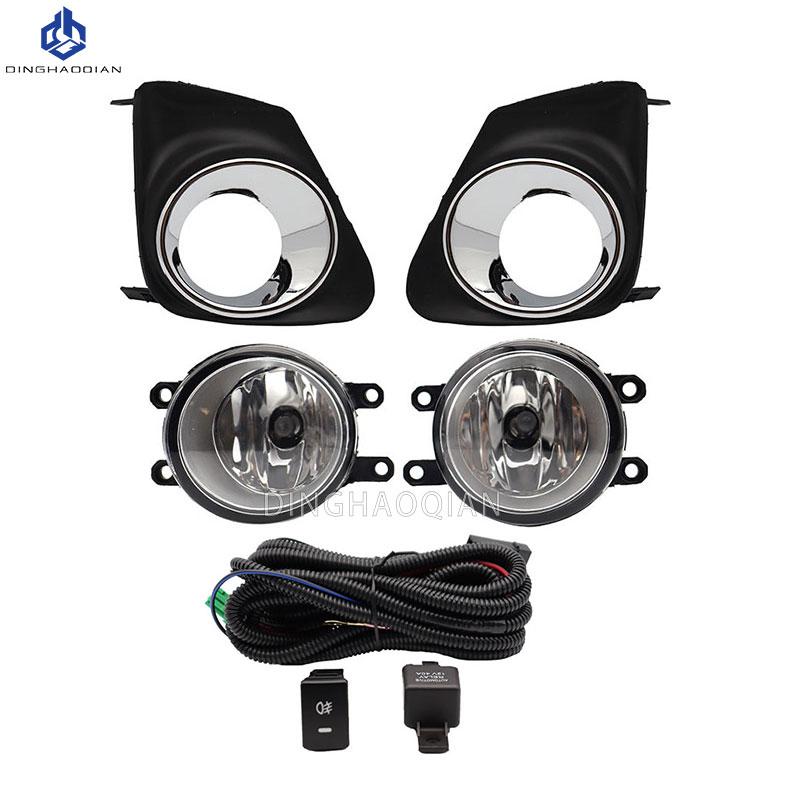 

1 комплект противотуманных фар фара для Toyota Corolla Altis 2011 2012 2013 крышка противотуманной фары решетка рамка передний бампер противотуманная фара 4300K