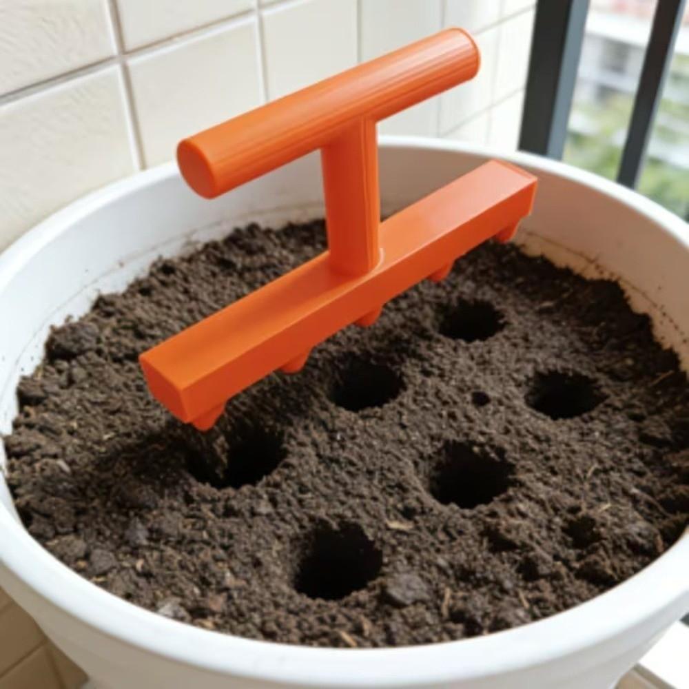 Plastic Handheld Sowing Tool 5-Prong Depth Marker Tool Seeder Spreader Planter  Flower Planting