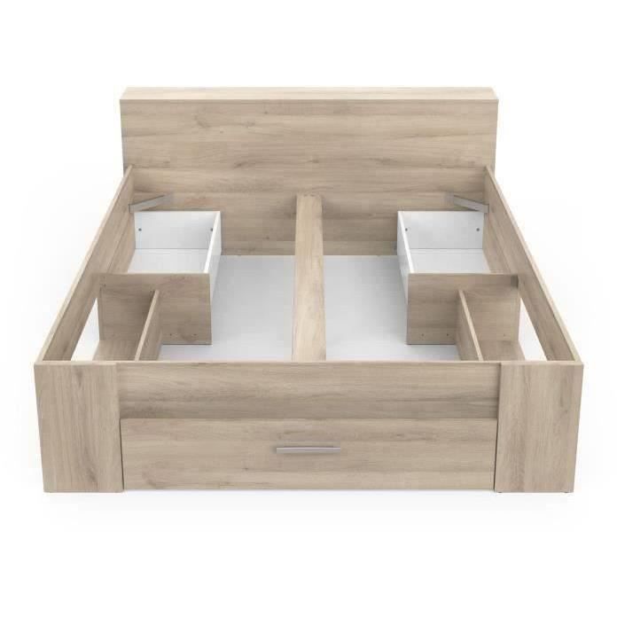 Demeyere - Lit adulte 160 x 200 cm - Chêne Kronberg - Oxygène