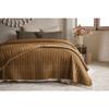 Bedspread 240 X 260 Cm "Zelie" Jacquard Cotton the Butterfly Effect - Camel - 240 X 260 Cm