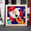 3-7 Year Olds' 9-Piece Wooden Animal Jigsaw Puzzle - Educational Cartoon Toy