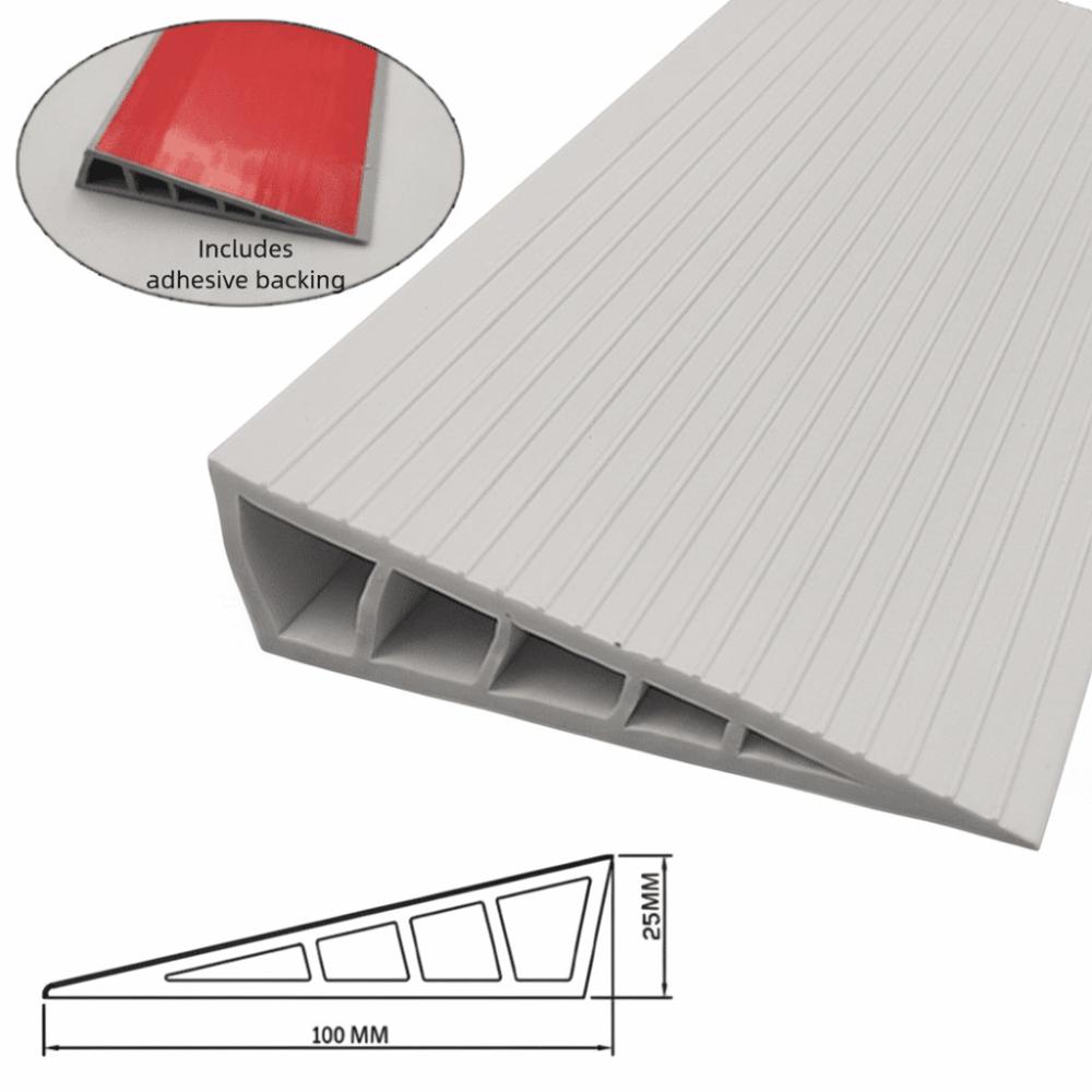 Universal Carpet To Tile Rise Threshold Ramps 60cm Self Adhesive Wheelchairs Ramps Soft PVC Home Steps Household
