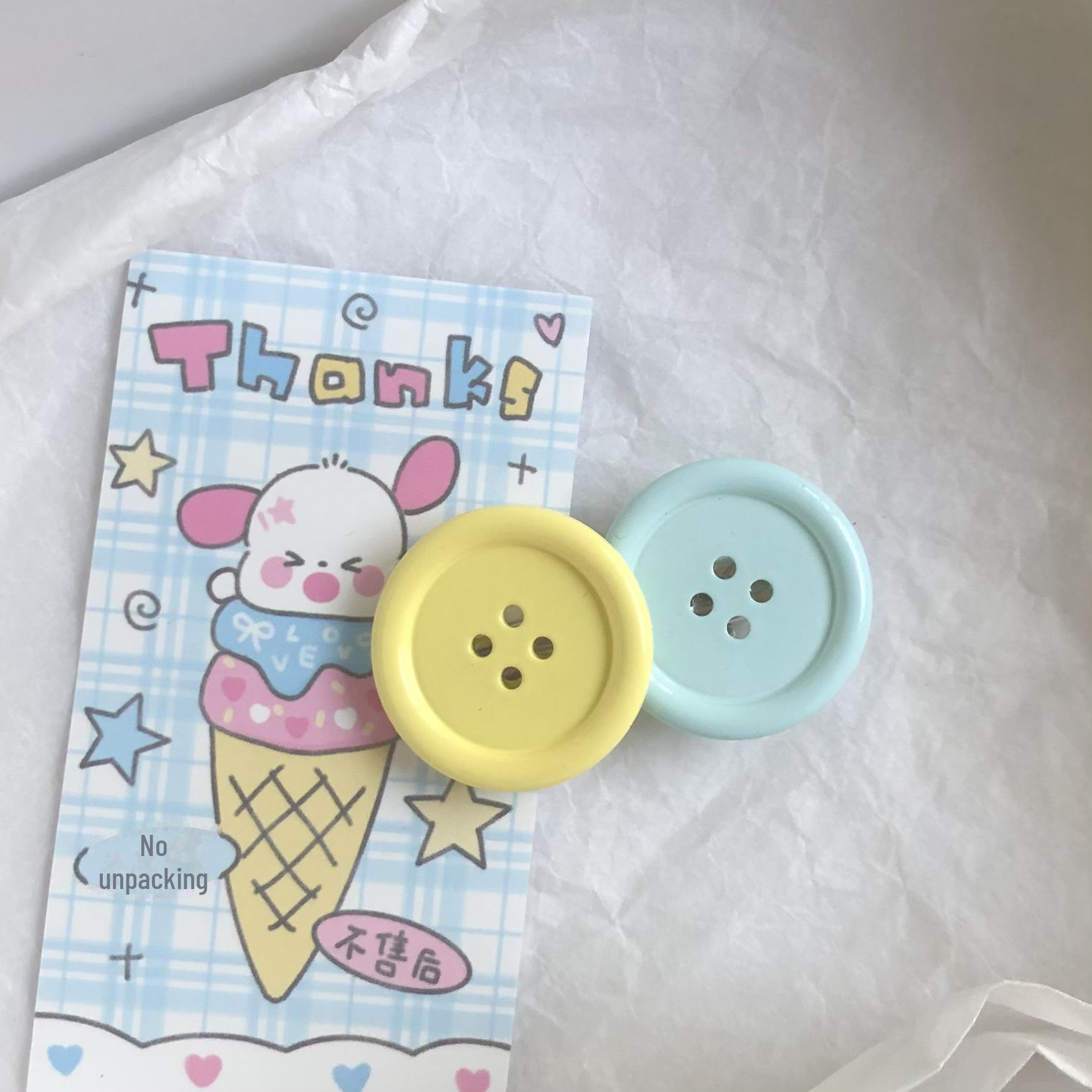 

Заколка для волос Candy Color Double Button – заколка для челки Sweet Cream в японском и корейском стиле Double contrast color buttons синий