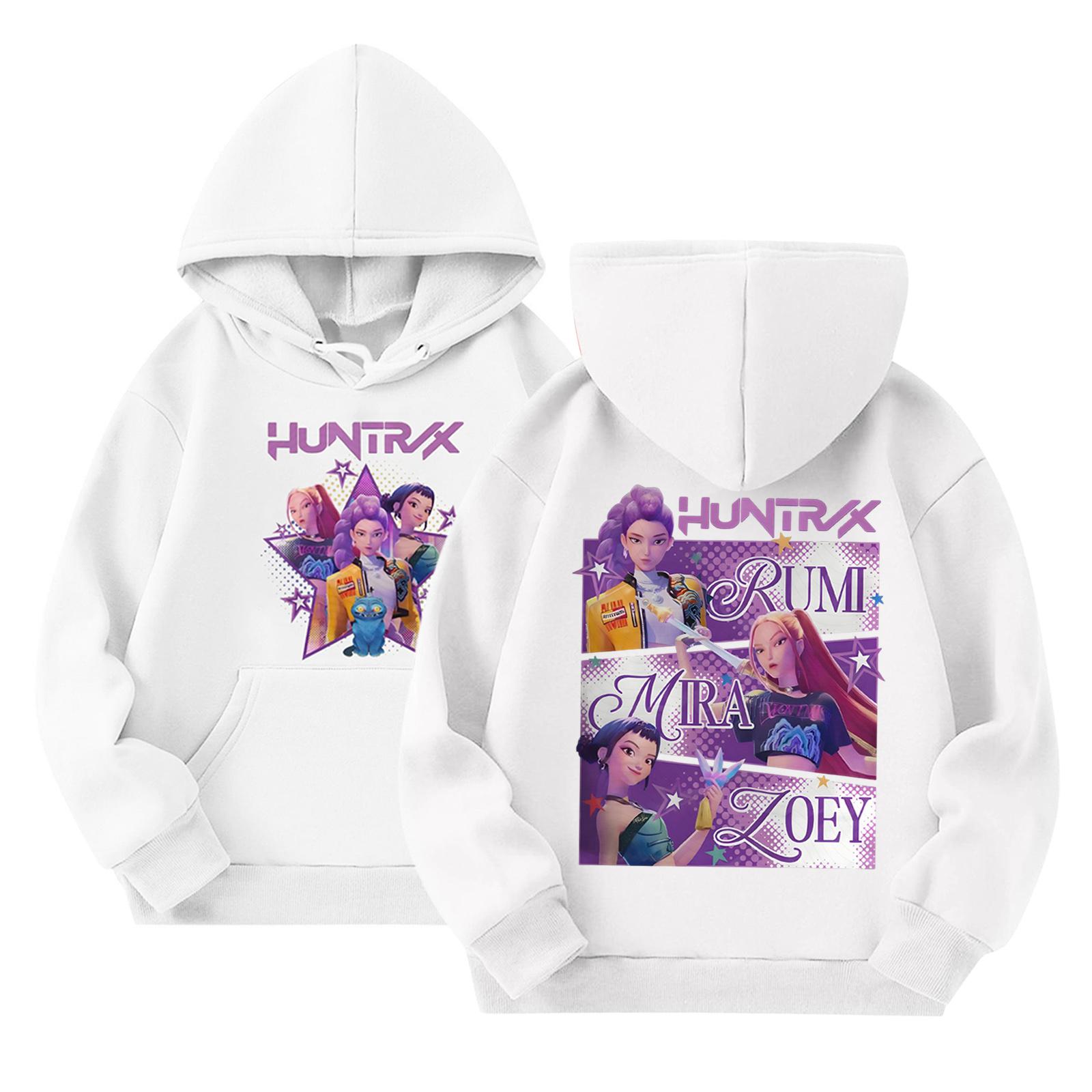 

Детский повседневный пуловер с круглым вырезом и принтом, с длинными рукавами и капюшоном 160 белый