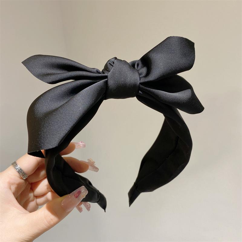 

Модные женские и девичьи атласные повязки на голову с бантом для взрослых для повседневного шопинга, аксессуары для волос