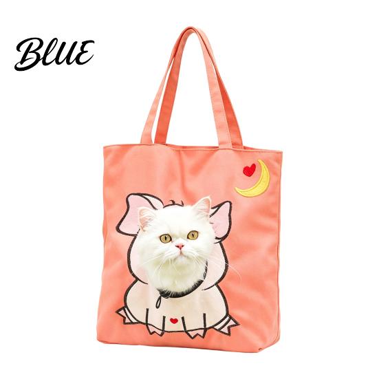 Portable Kitten Carrying Bag Pet with Head Hole, Plush Lion Rabbit Pig Cat Tote, Breathable Canvas Single Shoulder Pouch for Small Cats and