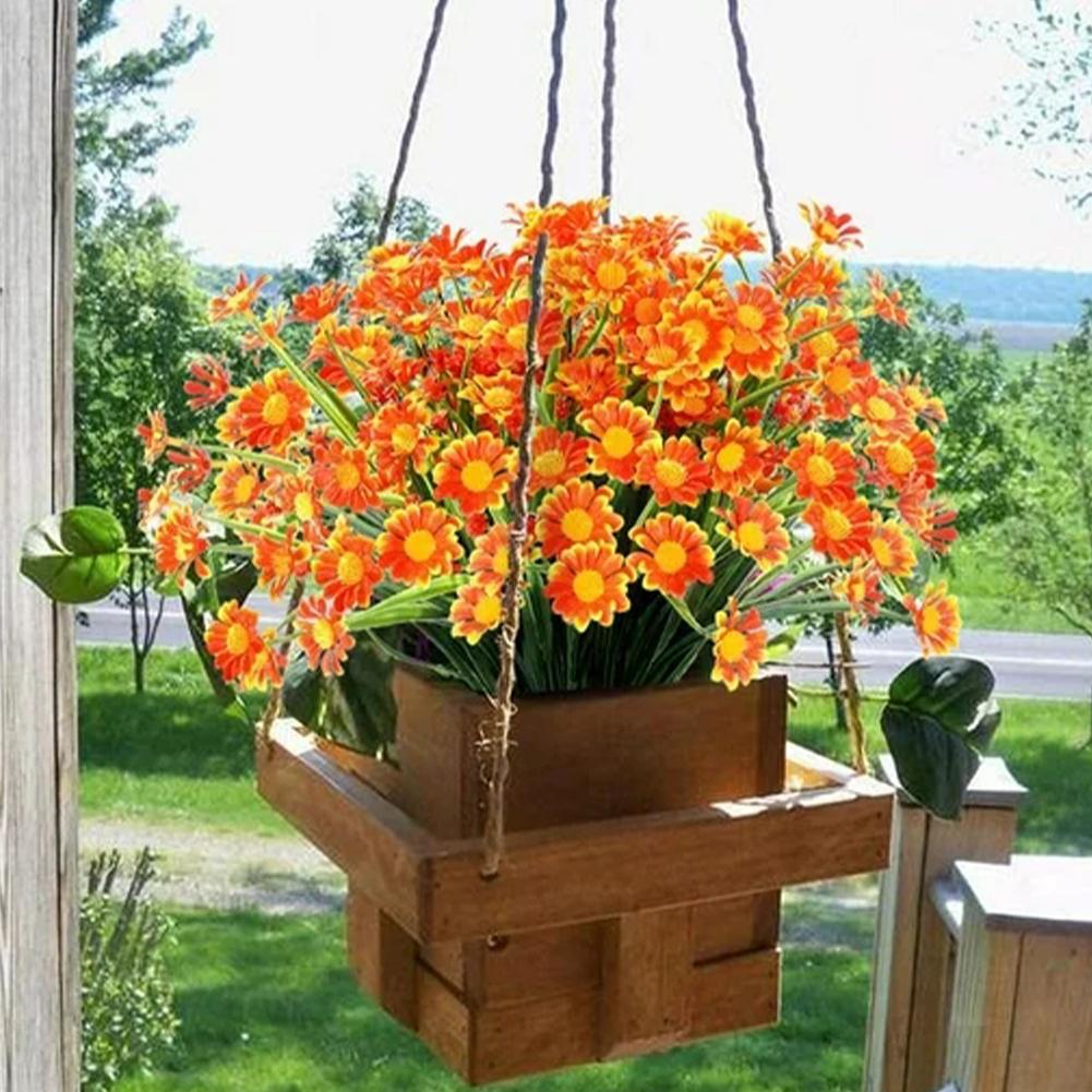 4 Bundles Fake Daisy Garden Artificial Flower Home Decoration Autumn Faux