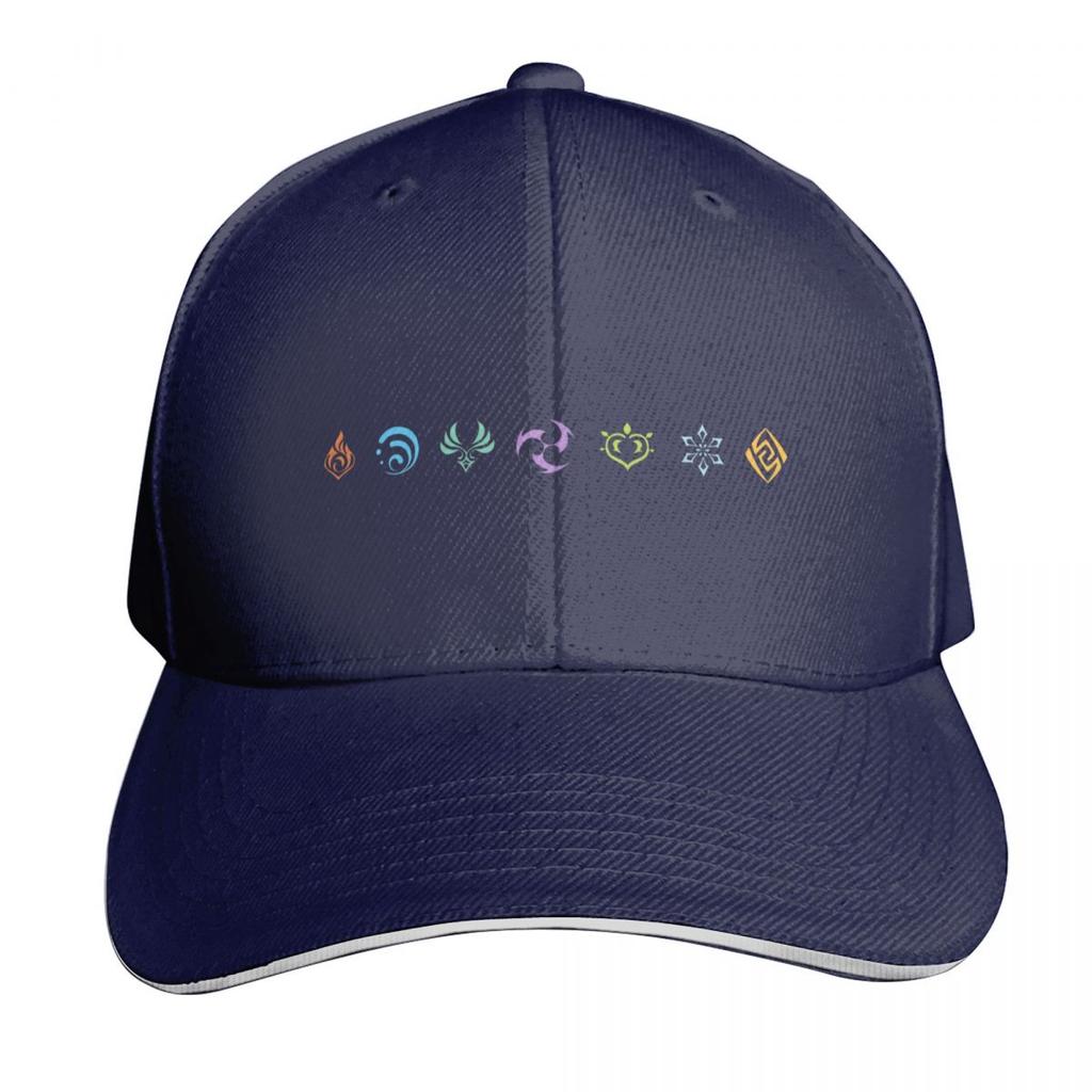 Genshin EleUnisexts Baseball Cap tea Hat Anime Hat Unisex black Boy Womens