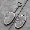 For BYD Formula Leopard 5 8 3 Ti3 Car Key Case Zinc Alloy Leather Key Shell Fob Cover Protection Keychain Holder Car Accessories