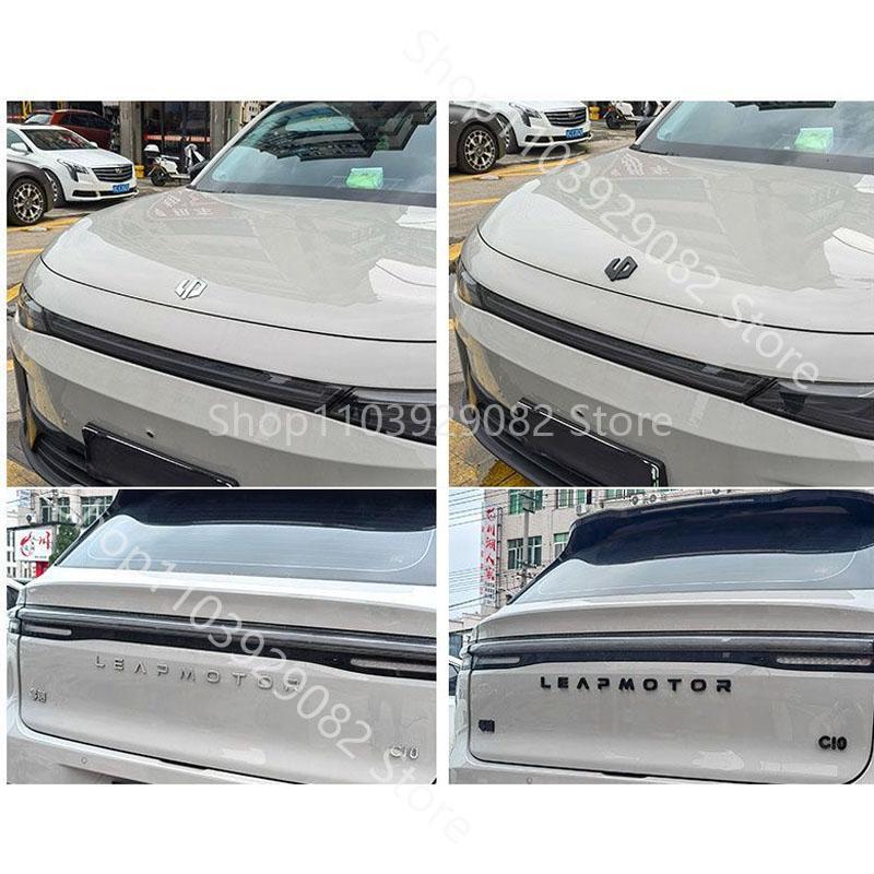 For Leapmotor C10 Steering Wheel Car Blackening Modification Logo Letters Front Rear Automotive Badges Modification Sticker