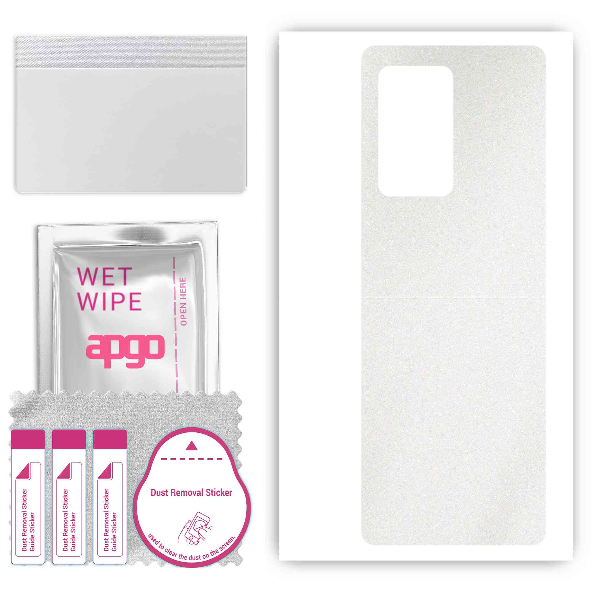 

apgo Protective Skin Sticker for the back compatible with Samsung W21 5G, Wrap Film, Foil, Vinyl - Pattern Matte Transparent
