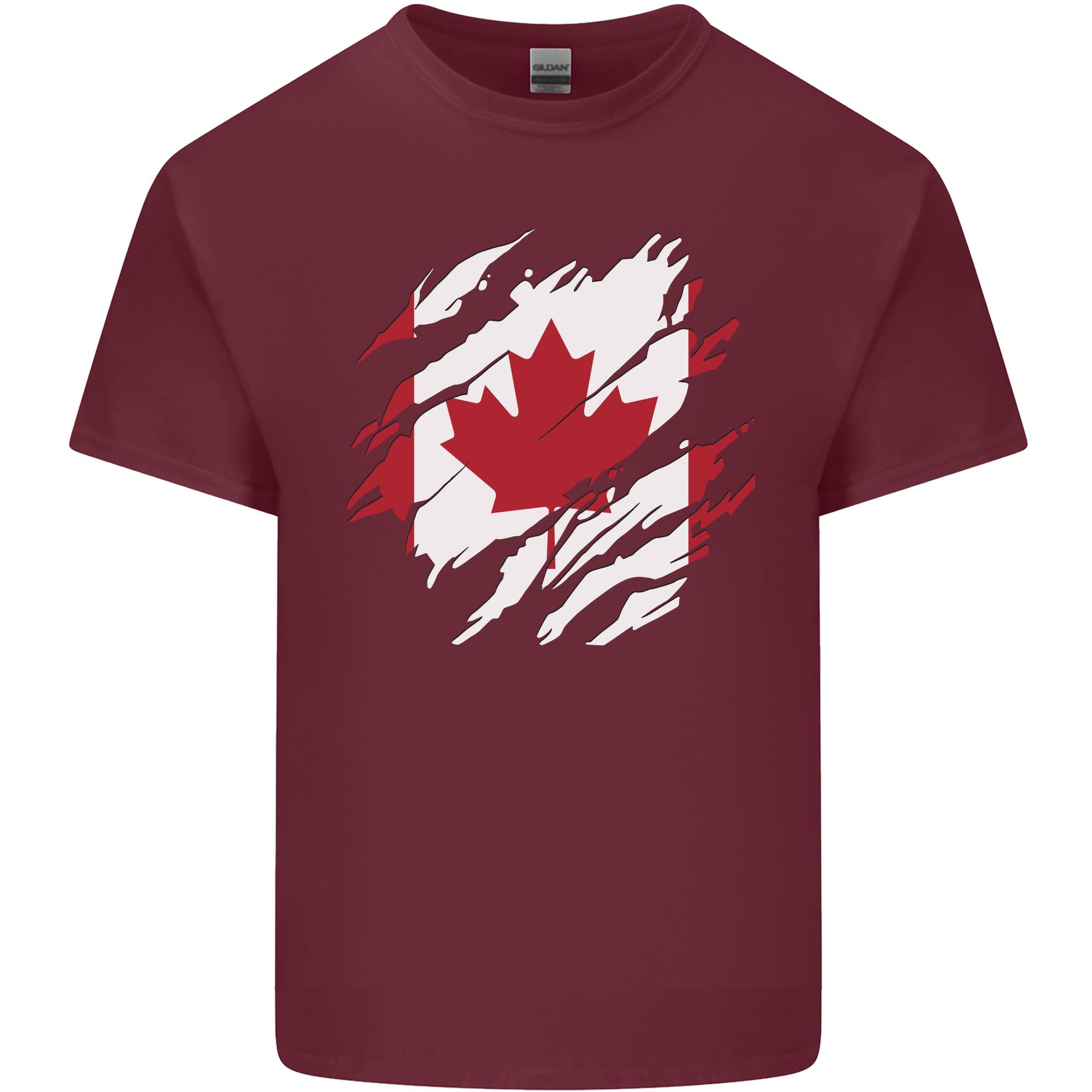 Torn Canada Flag Canadian Day Football Unisexs Light Cotton TShirt S