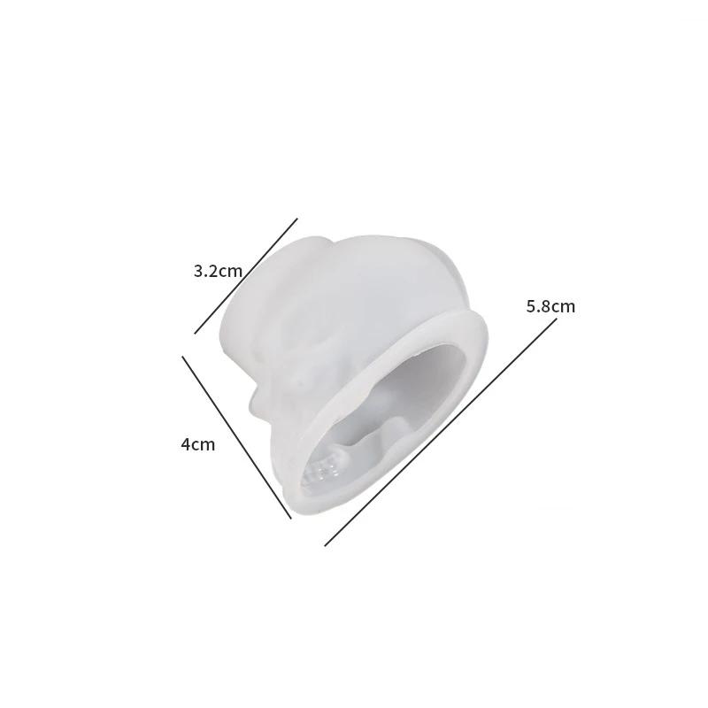 Multi Size Skull Head Silicone Mold 3D Flame Pattern Skull Head Mold For Soap Resin Plaster Making Family Party Decoration Gift