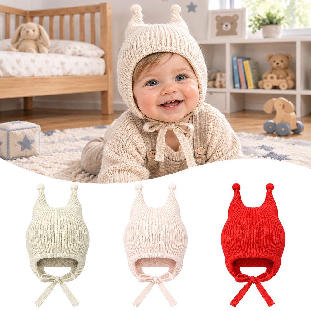 Warm Winter Baby Hat Windproof Infant Beanie Cap Cute Baby Knitted Hat
