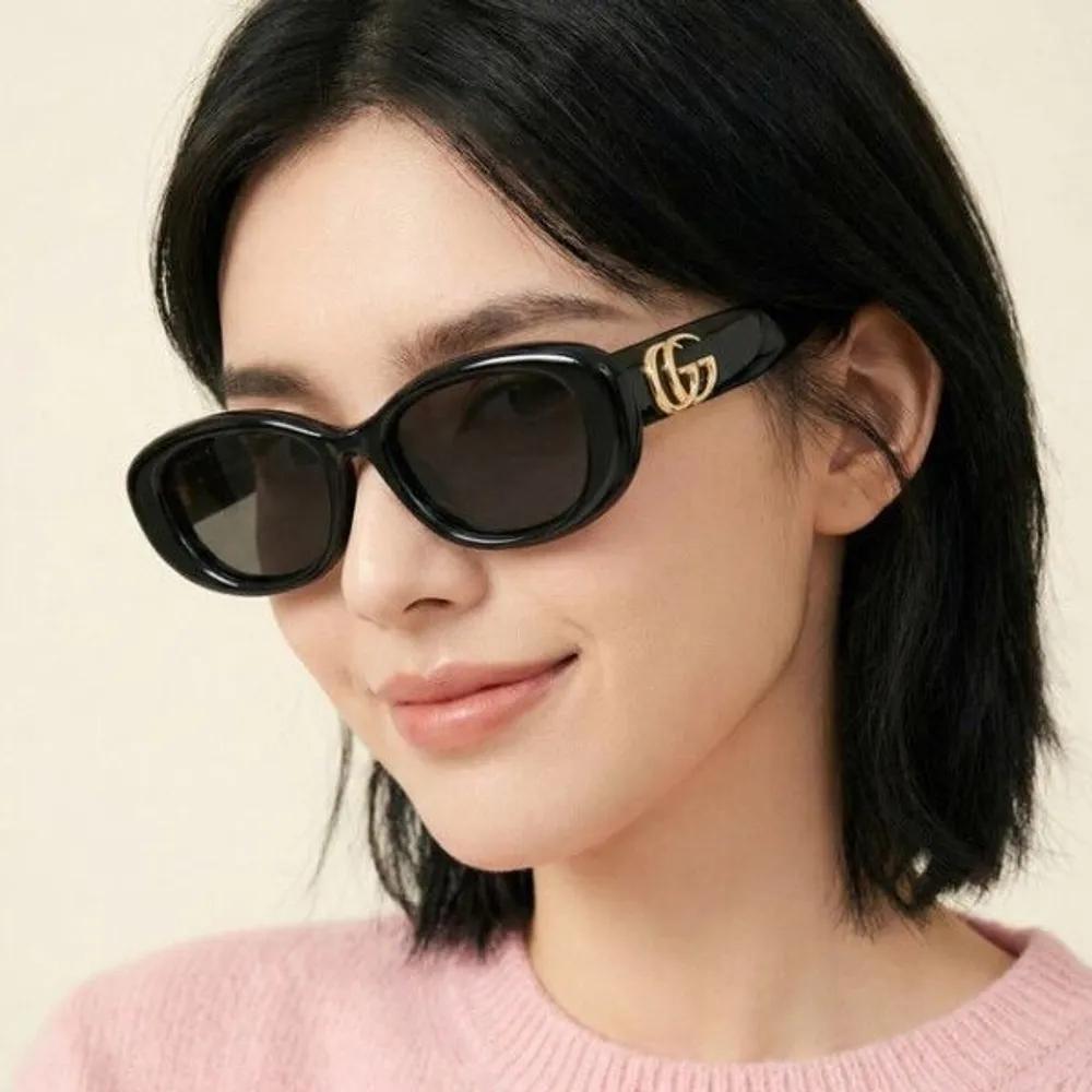 

[Gucci] Sunglasses GG1829SK 001 Women s Oval Geek Chic Fashion