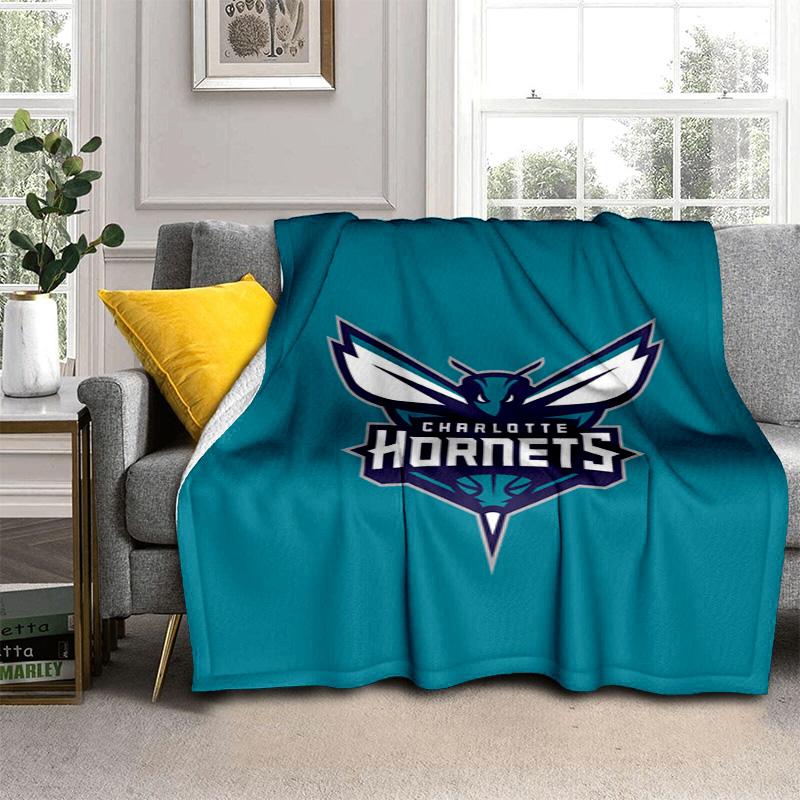 Charlotte Hornets Team Logo Blanket Soft And Comfortable Sofa Blanket Office Rest Blanket Nap Blanket Bedroom