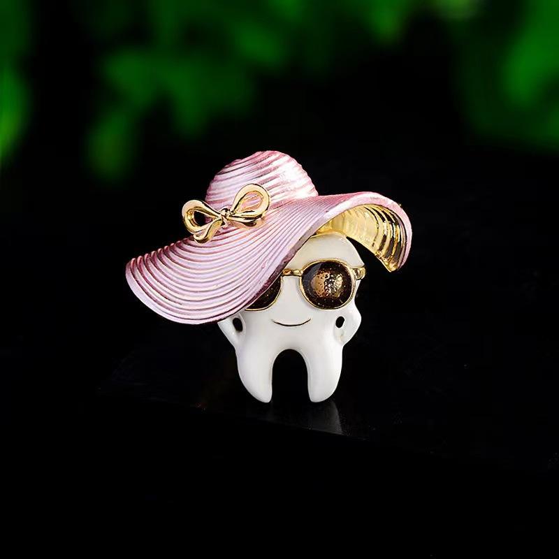 Капающие Зубы Популярные Женские Милые Зубы Аксессуары Брошь 2*3cm