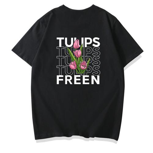 

Футболка Freenbecky Same Top Tulip Design Premium с коротким рукавом, большой свободный свитер с капюшоном и длинным рукавом, толстовка с капюшоном GL Girl 4XL