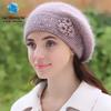 "Warm Winter Rabbit Fur Hat for Elderly Women – Thick Wool for Middle-Aged and Older Ladies"