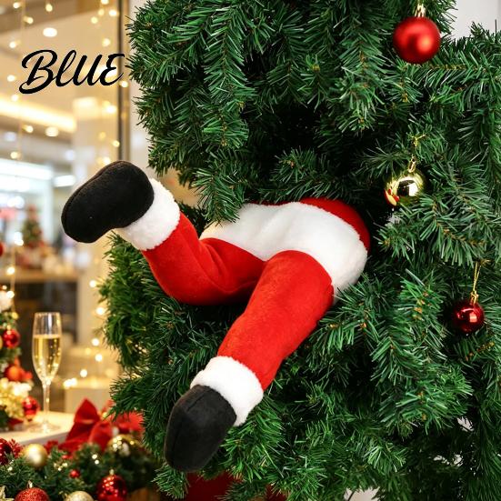 Xmas Tree Ornament for Kids Christmas Elf Stuffed Leg Ornaments Santa Green/Red Legs Decorations Poseable Indoor Fireplace Holiday Door Wreath