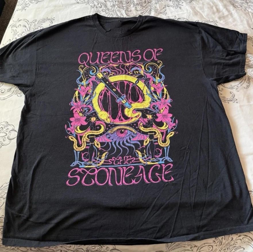 Queens of the Stone Age TShirt Unisex Black Cotton All Size Unisex T-Shirt S