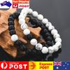 2Pcs Bracelet Fashion Unisex 8mm Long Distance Forever Bracelet Gift for Couple