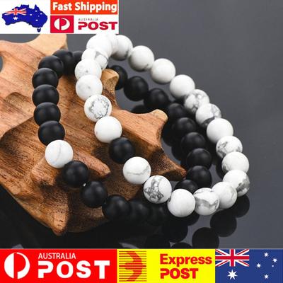 2Pcs Bracelet Fashion Unisex 8mm Long Distance Forever Bracelet Gift for Couple