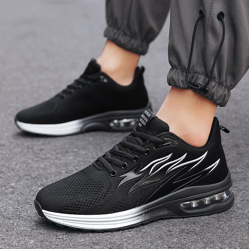 22 autumn new air cushion youth breathable soft-soled running shoes flame couple sports shoes