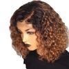 African Women Tight Curl Wig European and American Style Women’s Ombre Short Curly Synthetic Full Wig
