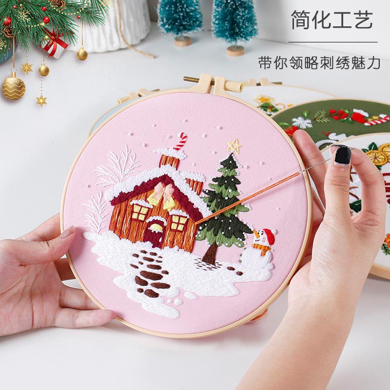 New Christmas Models, Handmade Embroidered Diy Material Packs, Merry Christmas Tree Gifts, Elk