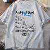 Funny Math Clock Print T Shirts Top Birthday Gifts Oneck T Shirt for Unisex Short Sleeve Tshirt Male Tops Humorous Math TShirts